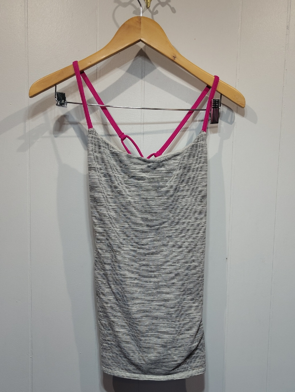 Lululemon Dancing Warrior Tank Gray Pink size 8 Performance